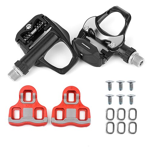 

Bike Pedals Cycling Wearproof Durable Aluminum Alloy Cr-Mo for Cycling Bicycle Road Bike Black