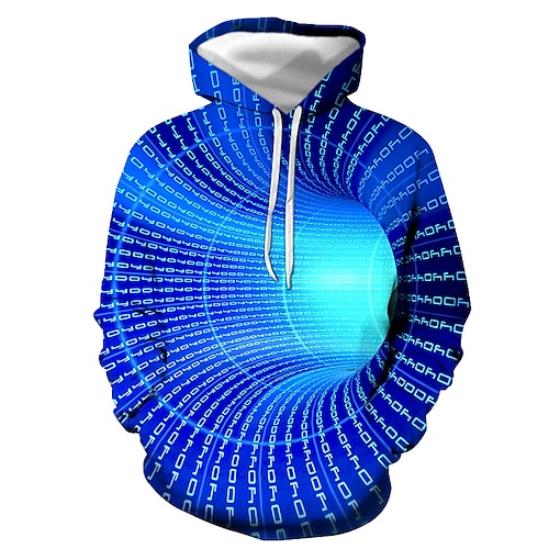 

Men's Hoodie Pullover Hoodie Sweatshirt Green Blue Purple Yellow Red Hooded Graphic Optical Illusion Daily Going out 3D Print Plus Size Casual Clothing Apparel Hoodies Sweatshirts Long Sleeve