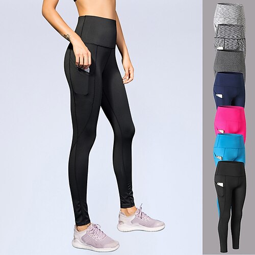 

YUERLIAN Femme Collant Legging Running Course Collant Legging avec poche téléphone Taille haute Sous Vêtement Extérieur Athlétique Athleisure Spandex Contrôle du Ventre Lifting des fesses Respirable