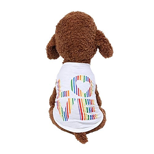 

Wakeu Dog Clothes For Small Dogs Boy Yorkies Girl Chihuahua Summer Fall - Pet Puppy Shirt Love Vest Apparel - Cat Clothing Schnauzer Female Male Costume