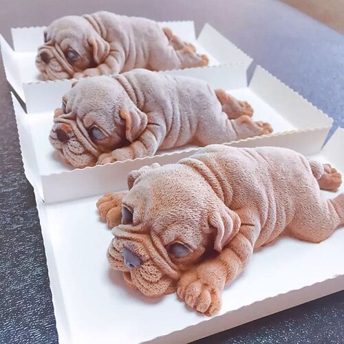shar pei dog cake