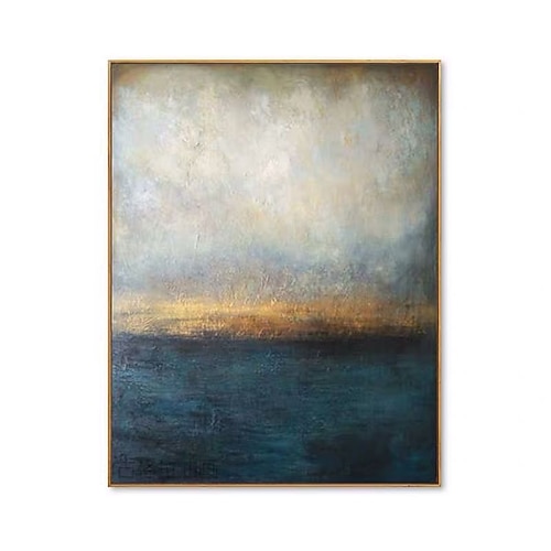

Oil Painting Hand Painted Vertical Abstract Landscape Comtemporary Modern Rolled Canvas (No Frame)