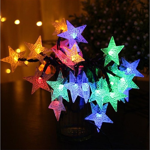 

Ramadan Eid Lights Outdoor Solar String Light 12M 100LEDs Solar LED Star String Lights Fairy String Lights Outdoor Waterproof 8 Functions Wedding Garden Lawn Christmas Decoration