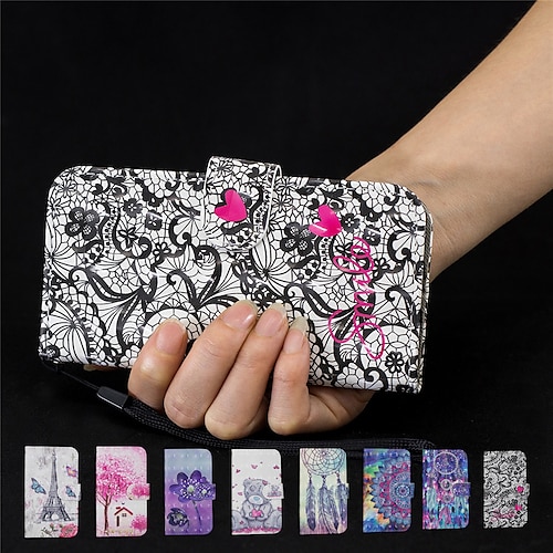 

Case For Samsung Galaxy A5(2018) A5(2017) A7(2018) A3(2017) S21 Plus Ultra FE S10 S10E S10 Plus Card Holder Flip Back Cover Geometric Pattern TPU