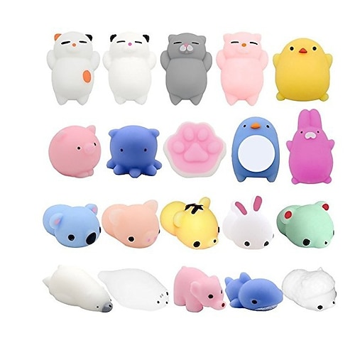 

Squishy Squishies Squishy Toy Squeeze Toy / Sensory Toy 28 pcs Animal Series Mini Stress and Anxiety Relief Glitter Shine Mochi TPR For Teenager's Adults' Boys and Girls Gift Party Favor