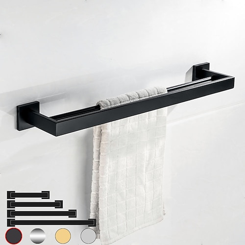 portasciugamani per bagno, barra a torre in acciaio inossidabile accessori hardware per bagno a parete barra a torre 30-60 cm (nero/cromo/oro/nichel spazzolato)