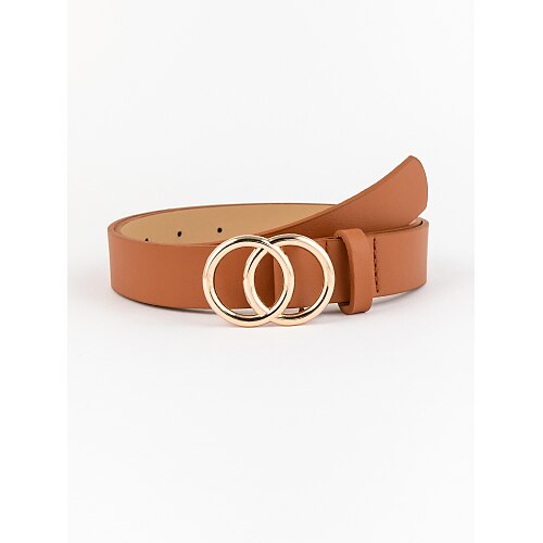 

Women's Waist Belt Party Street Dailywear Casual Brown Belt Pure Color Basic Fall Winter Spring Summer