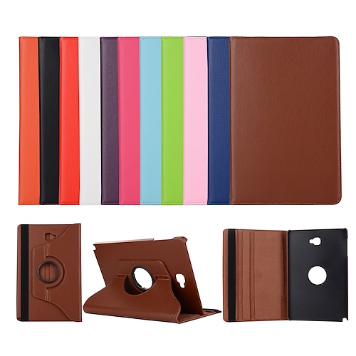 

Case For Samsung Galaxy Tab S8 Plus Ultra S7 FE Plus S6 Lite A8 2022 A7 Lite A6 Lite A 8.4 A 8.0 Lite Solid Colored PU Leather TPU 360 Degree Rotating Protective Stand Cover