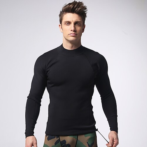 

MYLEDI Men's Wetsuit Top 1.5mm Neoprene Diving Suit Top Thermal Warm Quick Dry Stretchy High Elasticity Long Sleeve Swimming Diving Surfing Scuba Spring Summer Fall