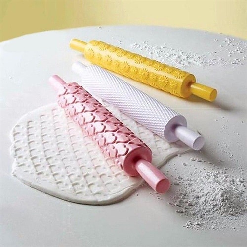 

16 Pattern Rolling Pin Embossing Baking Pastry Cake Roller Decorating Mold Tool rouleau a patisserie Cake Decorating Tools