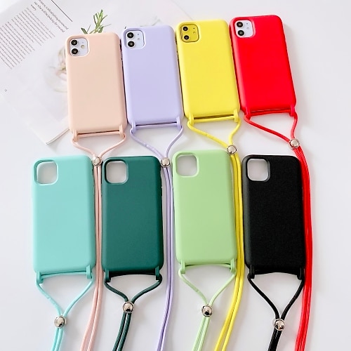 

Case For iPhone 13 12 Pro Max 11 SE 2020 X XR XS Max 8 7 Shockproof Back Cover Solid Colored Silicone