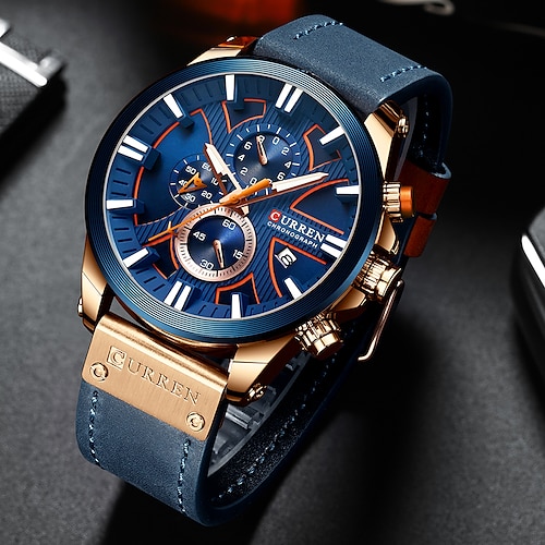 

Quartz Watch for Men Analog Quartz Outdoor Big Face Chronograph Shock Resistant Noctilucent Alloy Leather / One Year / Japanese / Japanese