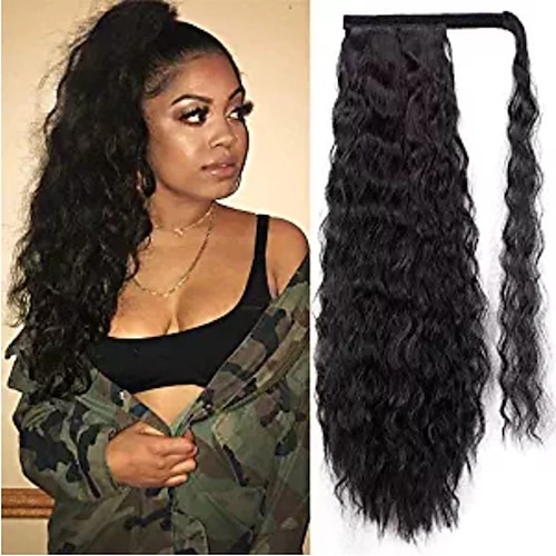 

Clip In / On / Toupee Ponytails / Synthetic Extentions Hot Sale / Comfortable Synthetic Hair Hair Piece Hair Extension Wavy 24 inch Party / Party Evening / Party / Evening