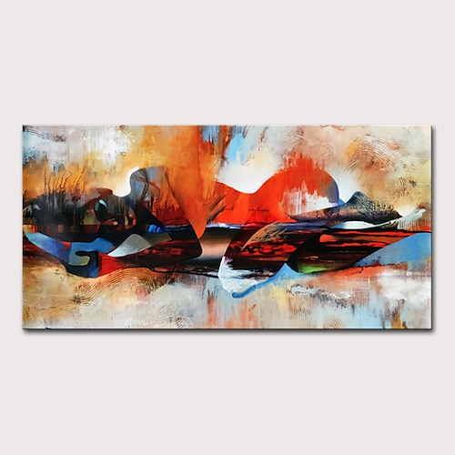 

Oil Painting Hand Painted Horizontal People Abstract Landscape Modern Rolled Canvas (No Frame)