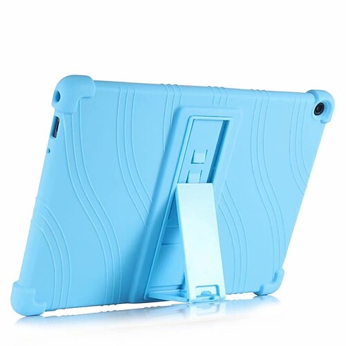 

Case For Lenovo Tab M10(TB-X605F) P10(TB-X705FL) E10 TB-X104F TAB4 10 Plus(TB-X704FN) M8FHD(TB-8705FN) E8(TB-8304F) Tab 3 8 Plus (TB-8703F) Shockproof with Stand Back Cover Solid Colored Silicone