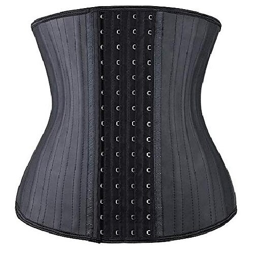 

Damen Taillentrainingskorsetts Latex Unterbrust Cincher Sportgürtel Sanduhr Body Shaper, sz11787-schwarz-m