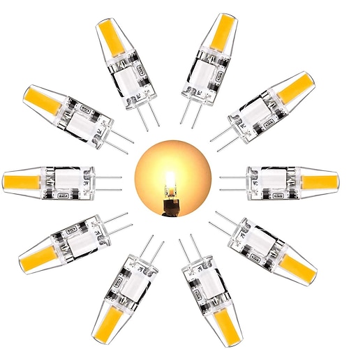 

10PCS G4 LED Bulb 3W Equivalent to G4 Halogen Bulb 30W Mini G4 LED Light Bulb Warm whit 3000K Daylight White 6000K G4 Base DC 12V