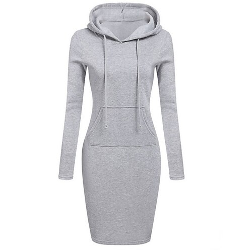 

Women's Hoodie Pullover Casual Front Pocket Black Gray Purple Plain Solid Colored Daily Hooded Long Sleeve S M L XL