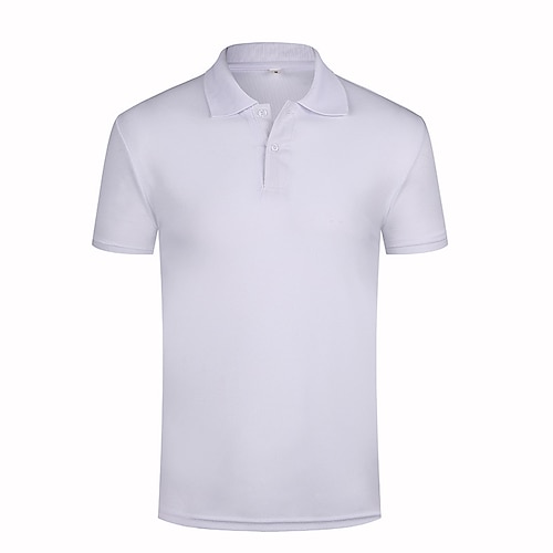 

Men's Golf Shirt Tennis Shirt Solid Color Collar Button Down Collar Ceremony Formal Tops Sapphire White Black / Summer