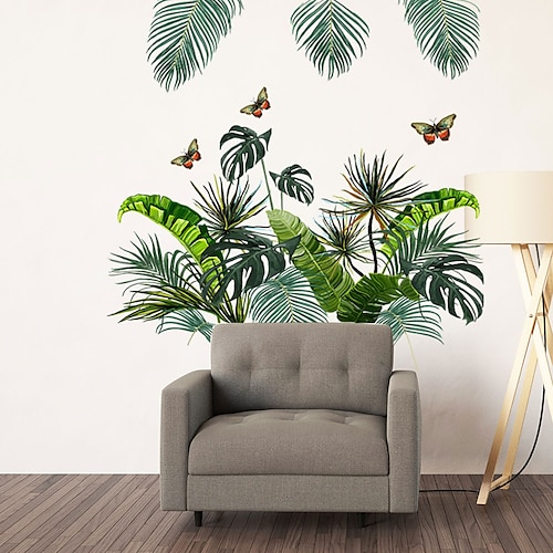 

WallDecals Decor Vinyl DIY Green Tree Leaves Wall Stickers Removable Waterproof Wallpaper Decals Art Easy Peel & Stick for Kids Room Living Room Bedroom 60X90CM Wall Stickers for bedroom living room