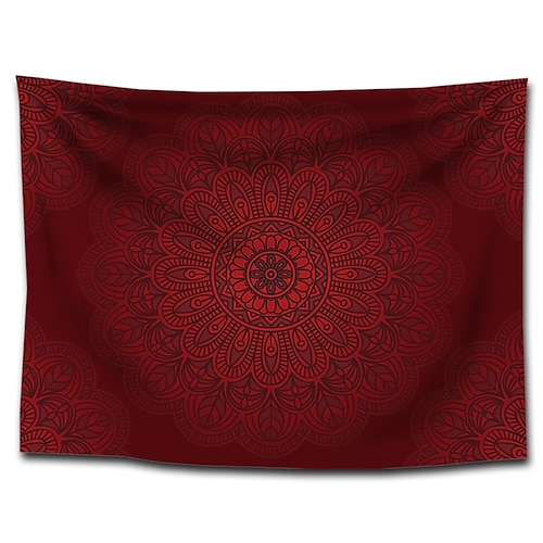 

Wall Tapestry Art Decor Blanket Curtain Hanging Home Bedroom Living Room Dorm Decoration Polyster Bohemia Indian Mandala Psychedelic Floral Flower Lotus