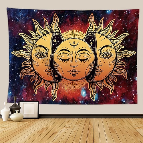 

Tarot Divination Wall Tapestry Art Decor Blanket Curtain Picnic Tablecloth Hanging Home Bedroom Living Room Dorm Decoration Mysterious Bohemian Moon Sun Star