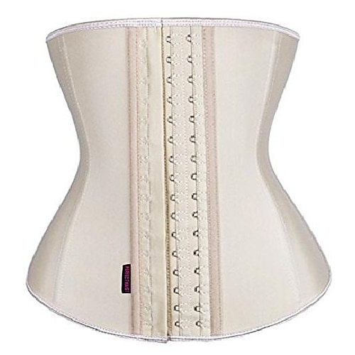 

waist trainer corset for weight loss sport workout body shaper tummy fat burner apricot 2xl