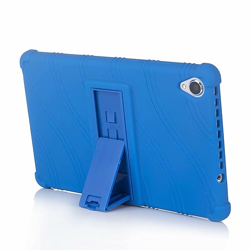 

Case For Lenovo Tab M8 HD(TB-8505 FX) M8 FHD(TB-8705 FN) E8(TB-8304F) TAB 4 8 Plus(TB-8704 FN) Tab 3 8 Plus(TB-8703 FX) Tab 4 8(TB-8504 FN) Shockproof with Stand Back Cover Solid Colored Silicone