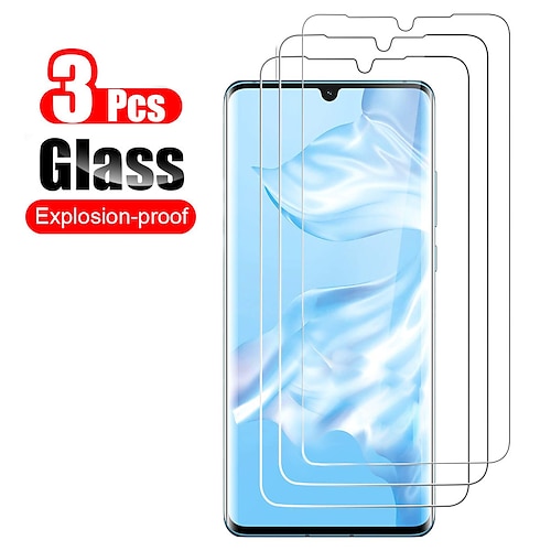 

3Pcs Protective Glass Anti-Scratch Screen Protector For Huawei P40 P40lite P40pro P30 P30 lite High Definition Screen Protector Tempered Glass For Huawei P30 Pro