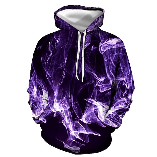 

Men's Unisex Hoodie Pullover Hoodie Sweatshirt Green Purple Yellow Red Hooded Graphic Flame Daily Going out 3D Print Plus Size Basic Casual Spring & Summer Clothing Apparel Hoodies Sweatshirts Long