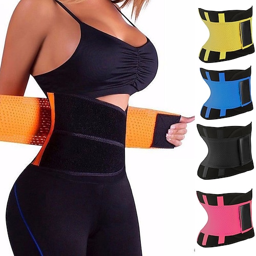 

Body Shaper Sweat Waist Trimmer Sweat Waist Trainer Corset Sports Neoprene Yoga Gym Workout Pilates Durable Weight Loss Tummy Fat Burner Hot Sweat For Women