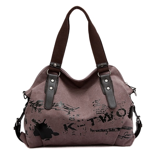 

women handbag casual vintage hobo canvas daily purse shoulder tote shopper bag (19.68''h 15.74''l 6.29''w, purple)