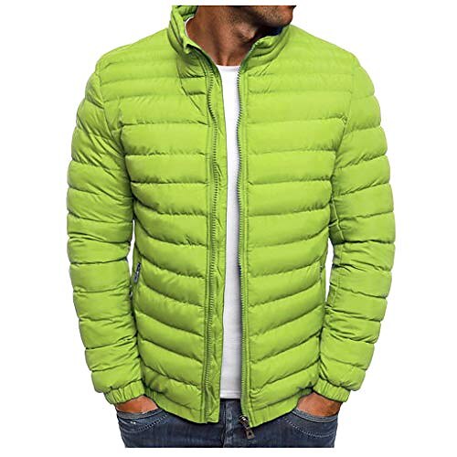 

Men's Winter Jacket Puffer Jacket Winter Coat Coat Going out Solid Color Outerwear Clothing Apparel Casual Daily Light Blue Navy Green / Cotton / Cotton / Stand Collar