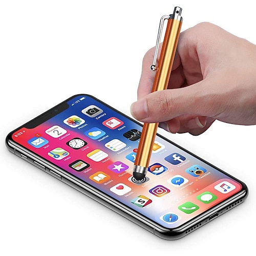 2 Penne Touch Screen 2-in-1 Con Punte In Gomma – Confezione Con 8 Punte Di Ricambio – Universali Per IPad, IPhone, Tablet