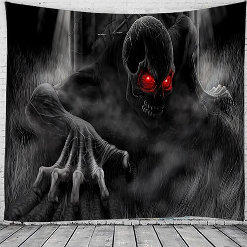 

Halloween Party Holiday Wall Tapestry Art Decor Blanket Curtain Picnic Tablecloth Hanging Home Bedroom Living Room Dorm Decoration Psychedelic Zombie Polyester