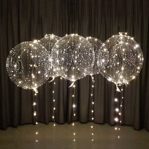 LED Balloon Luminous Party Wedding Supplies Dorm Party Decoration  Transparent Bubble Decoration Birthday Wedding LED Balloons String Lights  Christmas Gift 2024 - $2.49