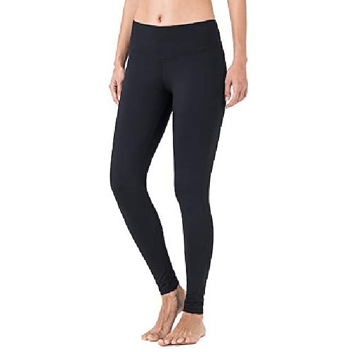 

leggings forrados de vellón para mujer que adelgazan medias térmicas cálidas pantalones de yoga bolsillo interior negro talla l