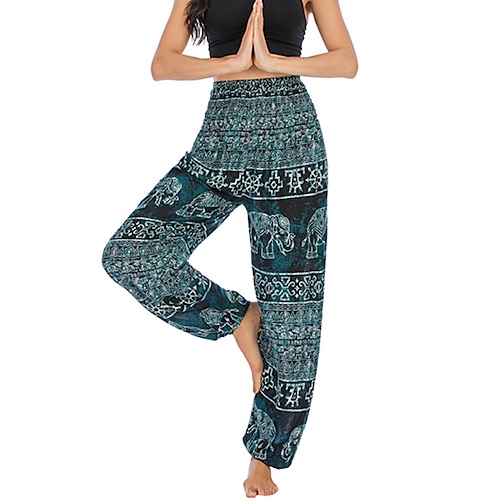 Yoga Pants Loose Women's High Waist Loose Boho Harem Pants gym