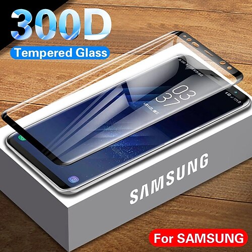 

2PCS Screen Protector For Samsung S22 Ultra S21 Plus S20 FE A72 A52 A42 High Definition (HD) Anti-fingerprint Anti-scratch Anti-drop Black and White Edge Curved Front Film
