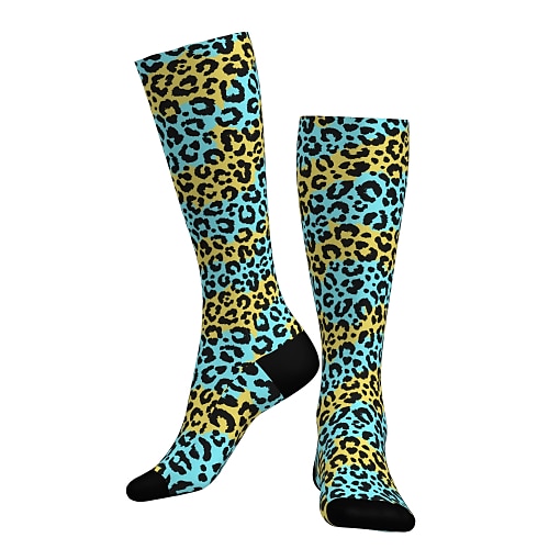 

Compression Socks Cycling Socks Bike Socks Sports Socks Men's Women's Bike / Cycling Breathable Soft Comfortable 1 Pair Leopard Cotton Blue Yellow S M L / Stretchy / Mountain Bike MTB