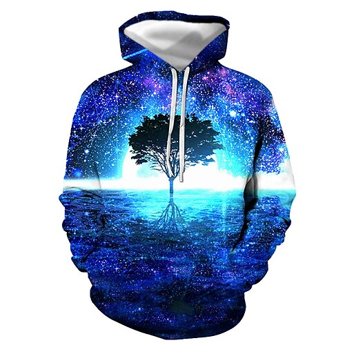 

Per uomo Felpa con cappuccio Felpa con cappuccio pullover Blu Con cappuccio Pop art Giornaliero Per uscire Stampa 3D Essenziale Informale Abbigliamento Felpe con cappuccio Felpe Manica lunga