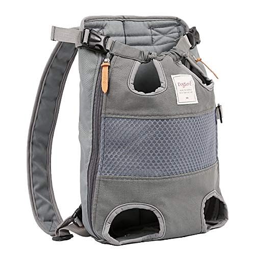 

dog carrier backpack - legs out front-facing pet carrier backpack for small medium large dogs, airline approved hands-free cat travel bag for walking hiking bike and motorcycle