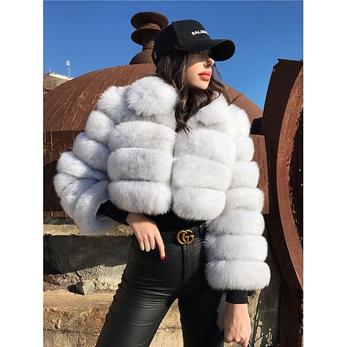

Women's Sherpa jacket Fleece Jacket Teddy Coat Basic Fur Collar Wedding Daily Valentine's Day Polyester Short Coat Winter Fall Black Blue Pink Zipper Hoodie Loose Fit S M L XL XXL 3XL / Warm