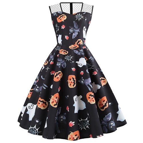 Halloween Print Dress 2022