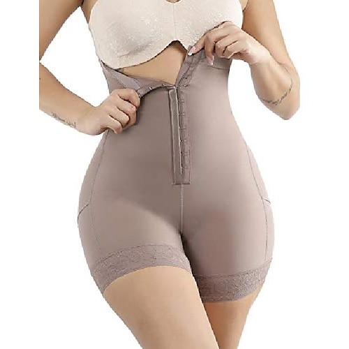 

women shapewear shaper body shaper slimming bodysuit waistline with long leg lace hem plus size s-6xl