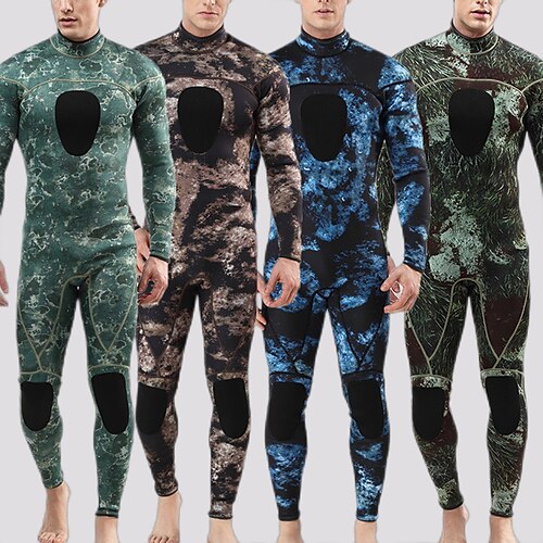 

MYLEDI Men's Full Wetsuit 3mm SCR Neoprene Diving Suit Thermal Warm Quick Dry Stretchy Long Sleeve Back Zip - Swimming Diving Surfing Scuba Camo / Camouflage Autumn / Fall Spring Summer