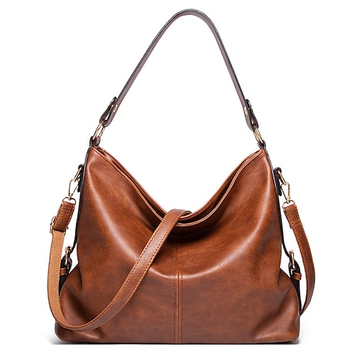 

Women's 2022 Handbags Top Handle Bag Hobo Bag PU Leather Polyester Daily Office & Career Blue Black Gray Brown