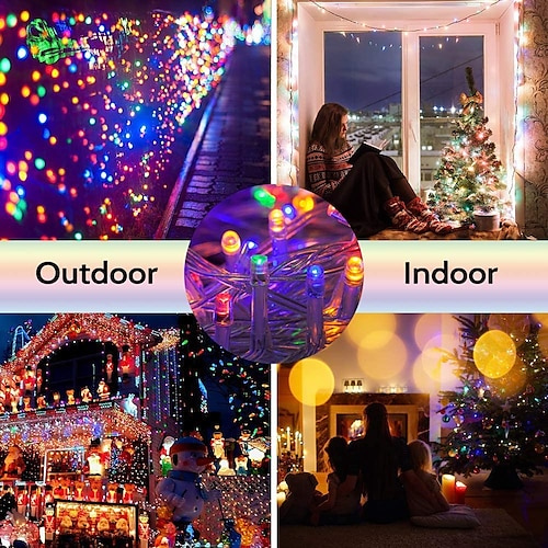  LED String Lights 800LEDs 400LEDs 300LEDs 200 LEDs 100 LEDs Plug in String Lights 8 Modes Waterproof Indoor Outdoor Christmas Tree Wedding Party Bedroom Decorations EU Plug 220-240V and US Plug 120V