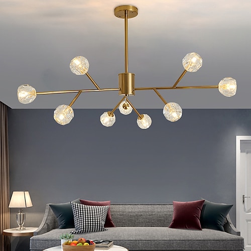 

120 cm Sputnik Design Chandelier Gold Pendant Light Nordic Style Artistic Industrial Painted Finishes Metal 110-120V 220-240V