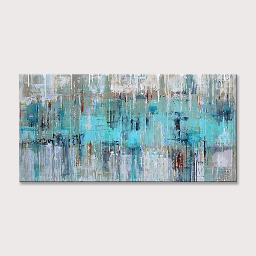 

Large Size Oil Painting 100% Handmade Hand Painted Wall Art On Canvas Blue Abstract Modern Home Decoration Decor Rolled Canvas No Frame Unstretched